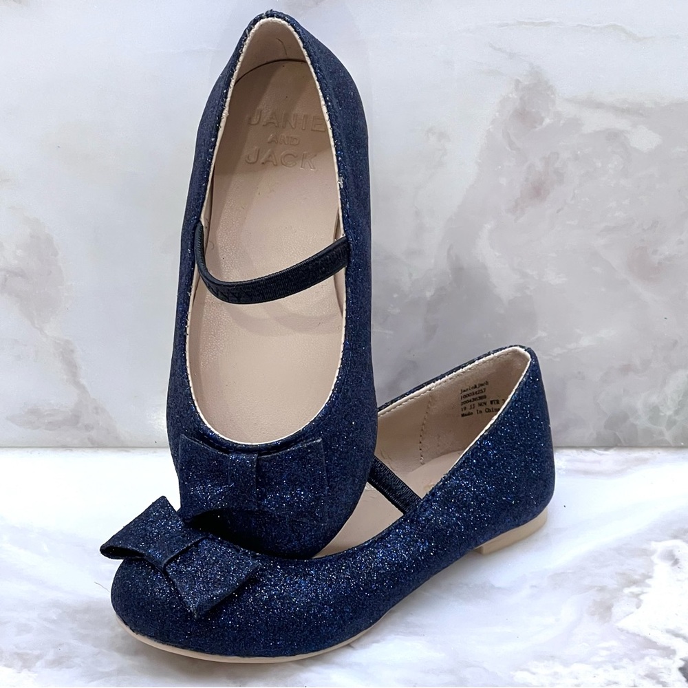 COPY - NWOT Sparkling navy ballet girls shoes - never been used